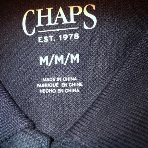 CHAPS Womens Sleeveless Polo Shirt Size Medium Navy & White New - Picture 6 of 8